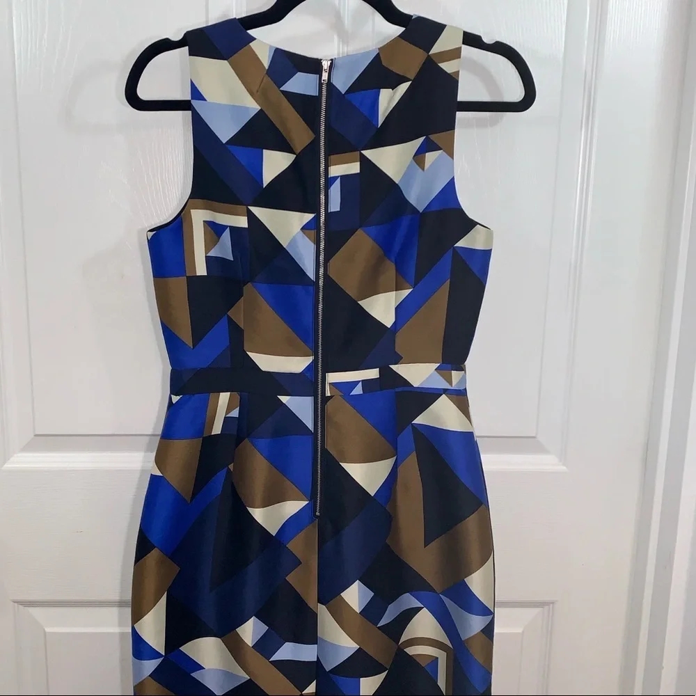 J. Crew Collection Geo Print Sheath Dress